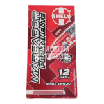 MARCADOR PERMANENTE SHELY DOBLE PUNTA C.ROJO