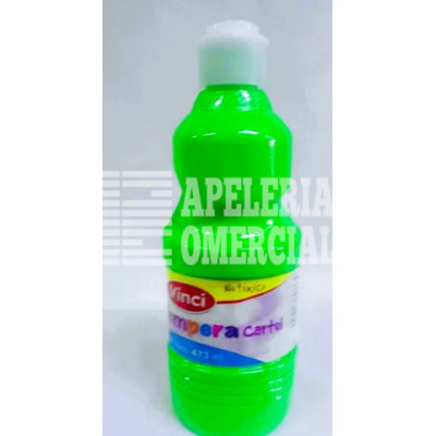 PINTURA TEMPERA VINCI 473 ML. VERDE NEON